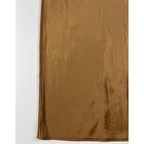 J.Crew New Gwyneth Midi Slip Skirt Viscose Charmeuse Desert Khaki Size Small - Picture 2 of 9